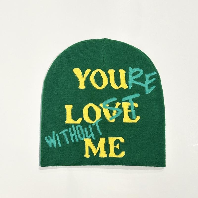 Winter Knitted Hat for Teen Windproof Hat with Jacquard Letter Skiing Riding Hat