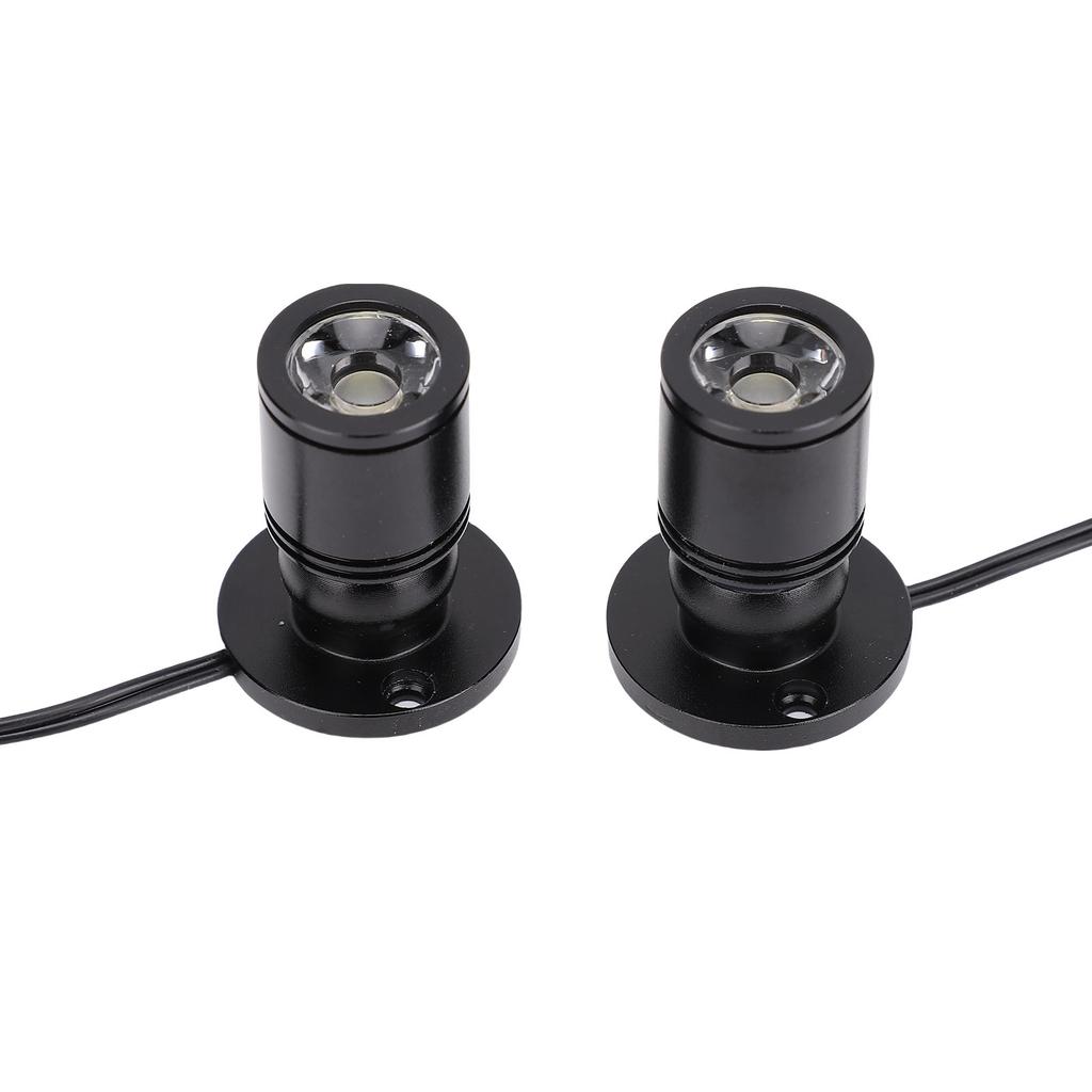 2pcs Display Spotlight Round USB Aluminum Alloy 360 degrees  Rotating Jewelry Showcase Display Light for Wine Cabinet