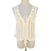 Three-Dimensional Handmade Crochet V-Neck Camisole: Sweet & Spicy Hollow-Out Knitted Top for Women - Spring/Summer Fashion Vest.
