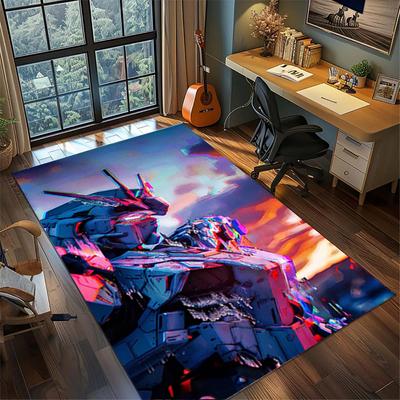 Gundam Large Floor Mat Non Slip Washable Area Rug Bedroom Gamer Room Decor