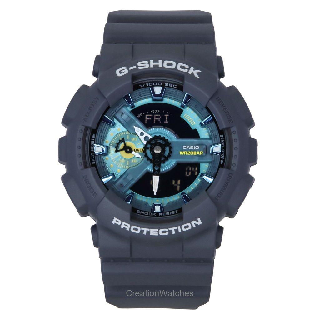 

Casio G-Shock Analog Digital Bio-Based Resin Blue Dial Quartz GA-110AS-2A 200M Men s Watch синій