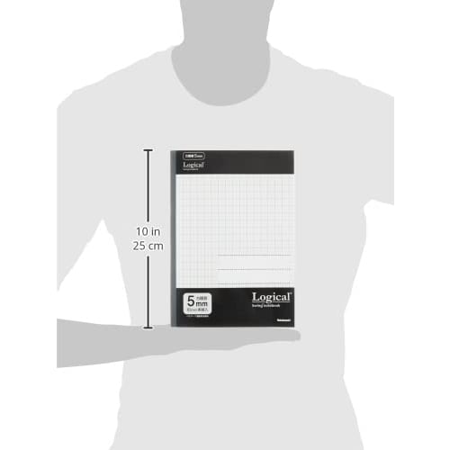 Nakabayashi Swing Logical Antibacterial Cover Notebook, Semi-B5/Grid 5mm Ruled/30 Sheets, Casual Color, 5-Book Pack HB5-H511-5P