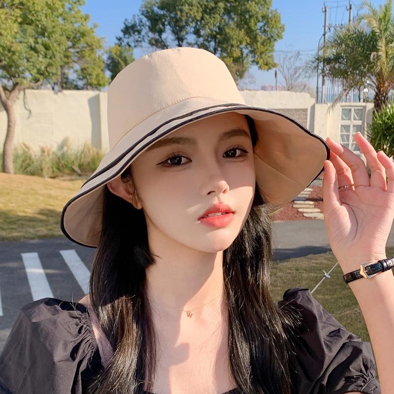 Polyester Cool Sun Hat With Wide Brim And Stylish Bow For Summer Outdoor Use