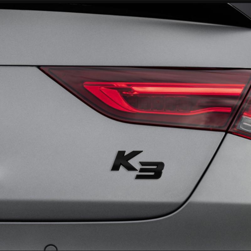 3D Black Chrome Silver Metal Logo Emblem Badge Decal Car Sticker for Kia K3 Car Accessories WR8