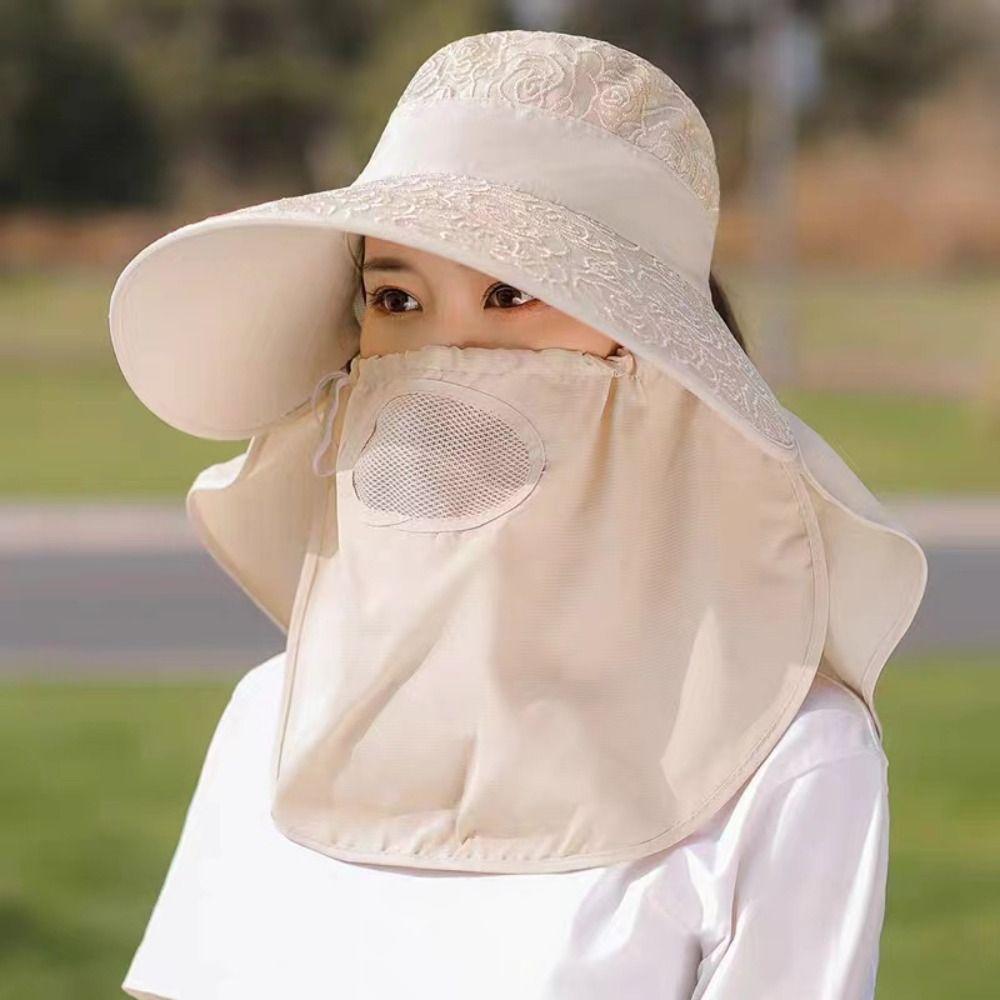 Summer Outdoor Fishing Hunting Hiking Hat Face And Neck UV Protection Protective Cover Ear Flap Women Hat
