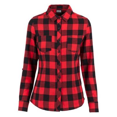 Urban Classics Womens/Ladies Checked Flannel Turned Up Cuff Shirt