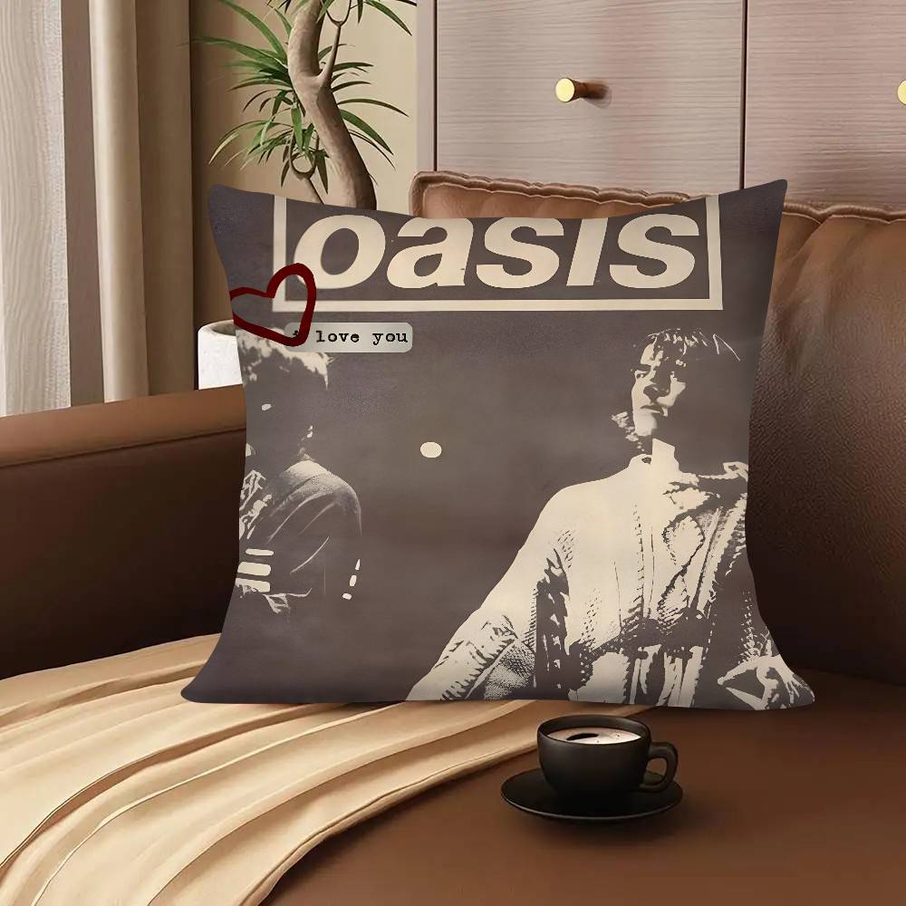 Funda de Almohada Banda Oasis Cuadrada Dormitorio Sofá Comodidad de Ocio Cojín Coche Sala de Estar Decoración del Hogar