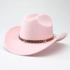 Cintura con Testa di Stella Cappello da Cowboy Occidentale Cappellino da Cowgirl in Feltro Cappello da Sole Fedora Jazz Cappelli Donna