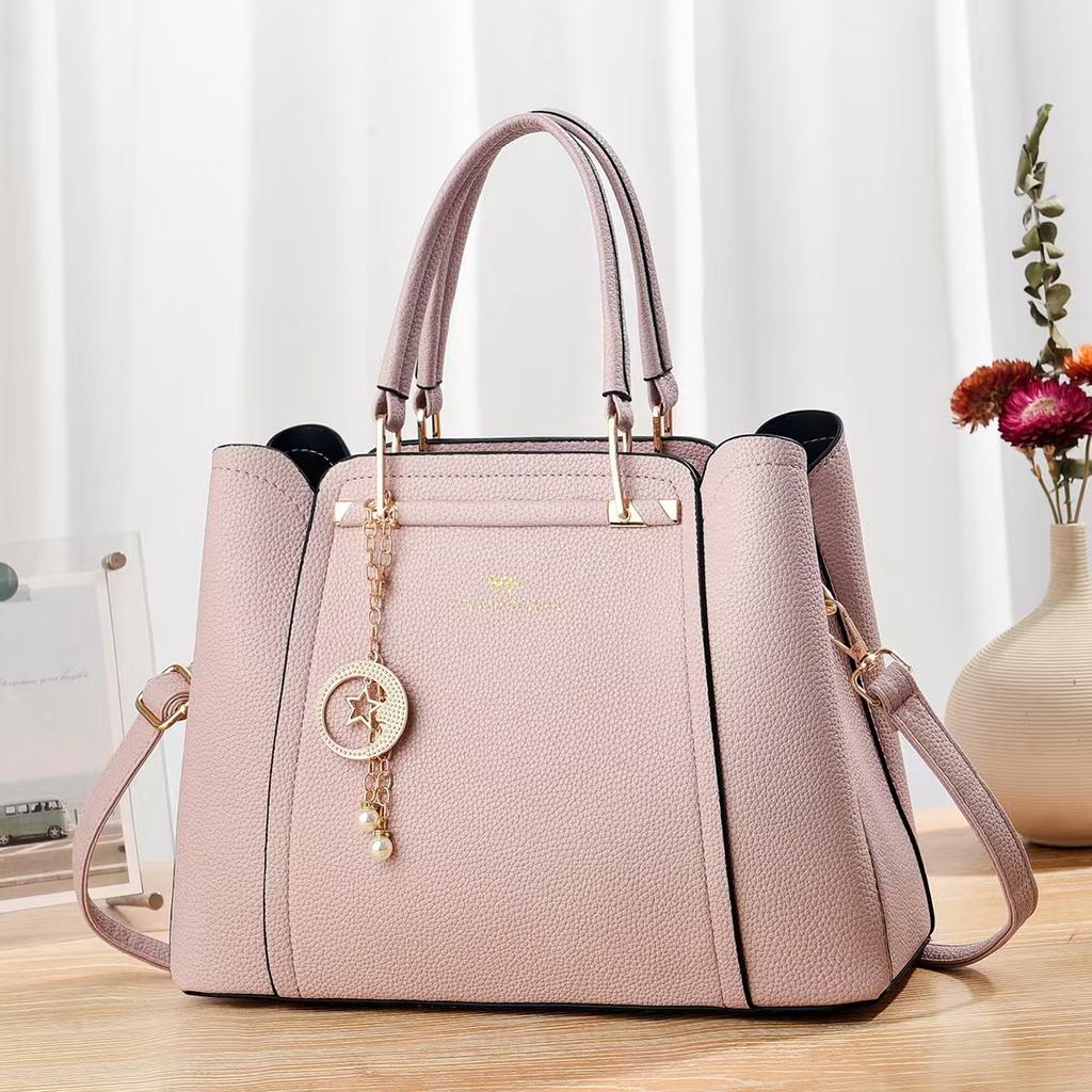 New Macaron Fashionable Handbag High-Precision Multi-Layer Large Capacity Shoulder Bag Light Luxury Tote Crossbody Bag