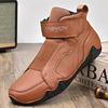 Quality Genuine Leather Men Casual Shoes Winter Handmade Mens Boots Slip on Male Work Boots Comfortable Walking Sneakers