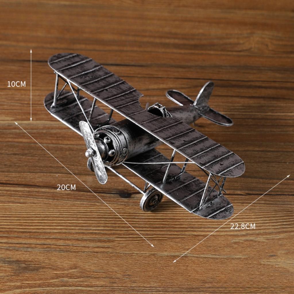 Стара Металева Модель Літака Модель Літака Металева Модель Біплана Сувенір Металева Іграшка