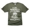 Mens Funny Whiskey and Cigars T-shirt Christmas Grandpa Dad Papa Husband Tee