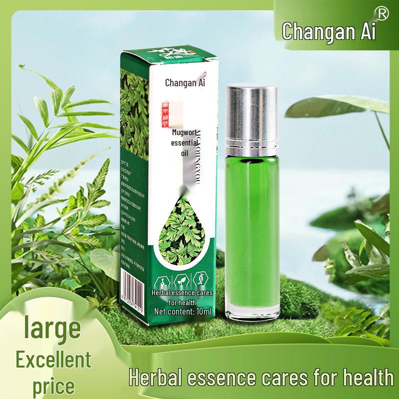 Mugwort Essential Oil Roll-On 10ml: Universal for Body Moisturizing, Aromatherapy, Massage of Shoulders and Neck.