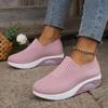 2025 new comfortable rocking shoes flying woven non-slip soft-soled mother shoes foreign trade mesh air cushion sports women's shoes