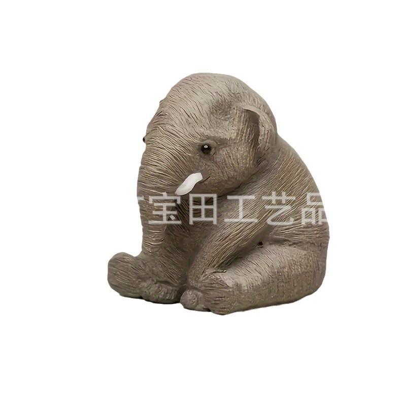 Resin Crafts Little Elephant Garden Decoration Tabletop Decoration Landscape Ornament Flower Pot Decoration Ornament