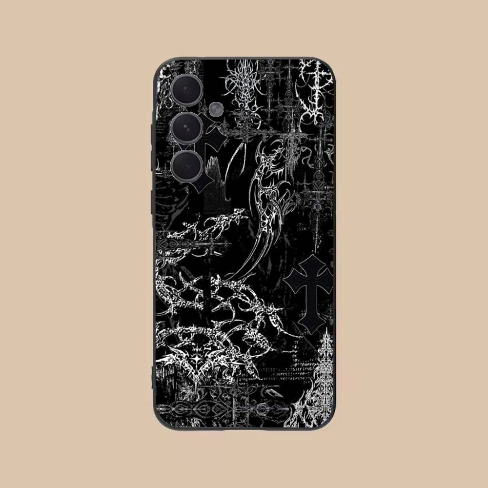 

Dark Gothic Cybersigilism Phone Case For Samsung S25,24,21,22,23,20,S30,Ultra,Plus,Fe,Lite,Note,5G Black Soft SamsungS21 S305G