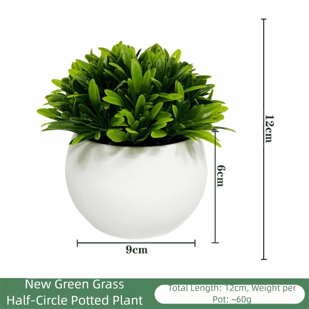 

with Pot Artificial Flower Wedding Party Decortion Fake False Plants Potted Green Bonsai Office Style 2