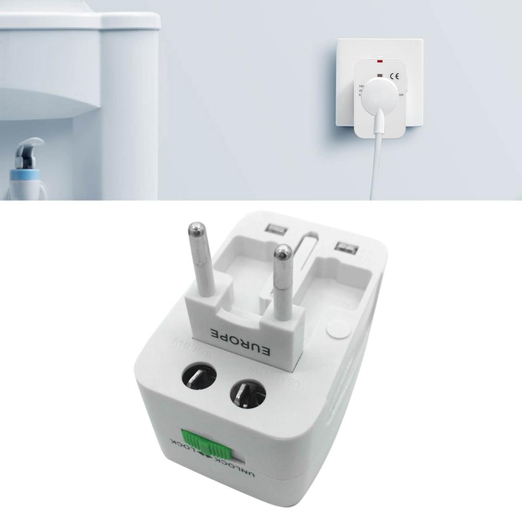 World Travel Power Plug Adapter Portable Multifunctional 4 In 1    Travel Adapter Converter