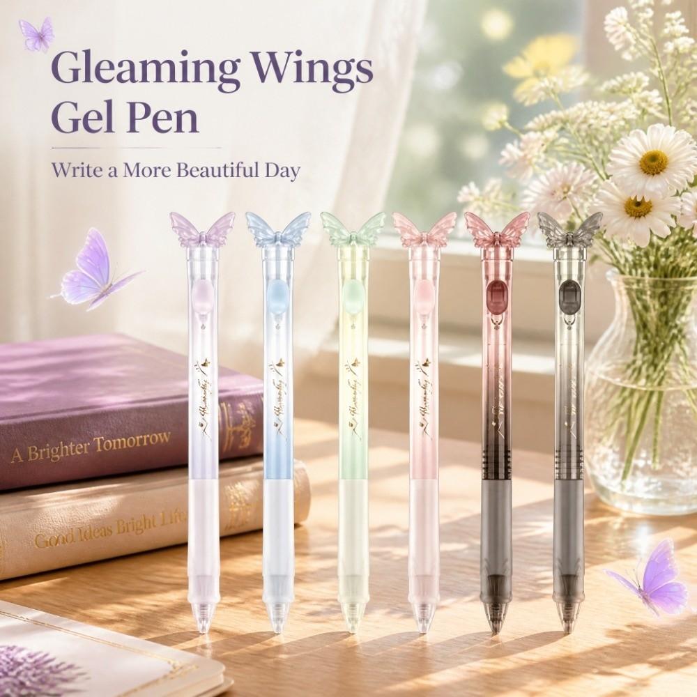 Smooth Writing Butterfly Pen with Moving Wings 0.5mm Black Ink Pens Gifts Gel Pens Student Writing