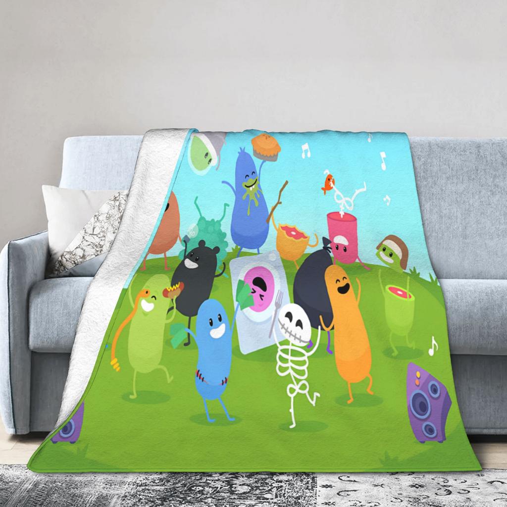 Dumb Ways To Die Blanket Soft Graphic Plush Throw Blanket For Bedroom Camping Flannel Bedspread Bed Cover