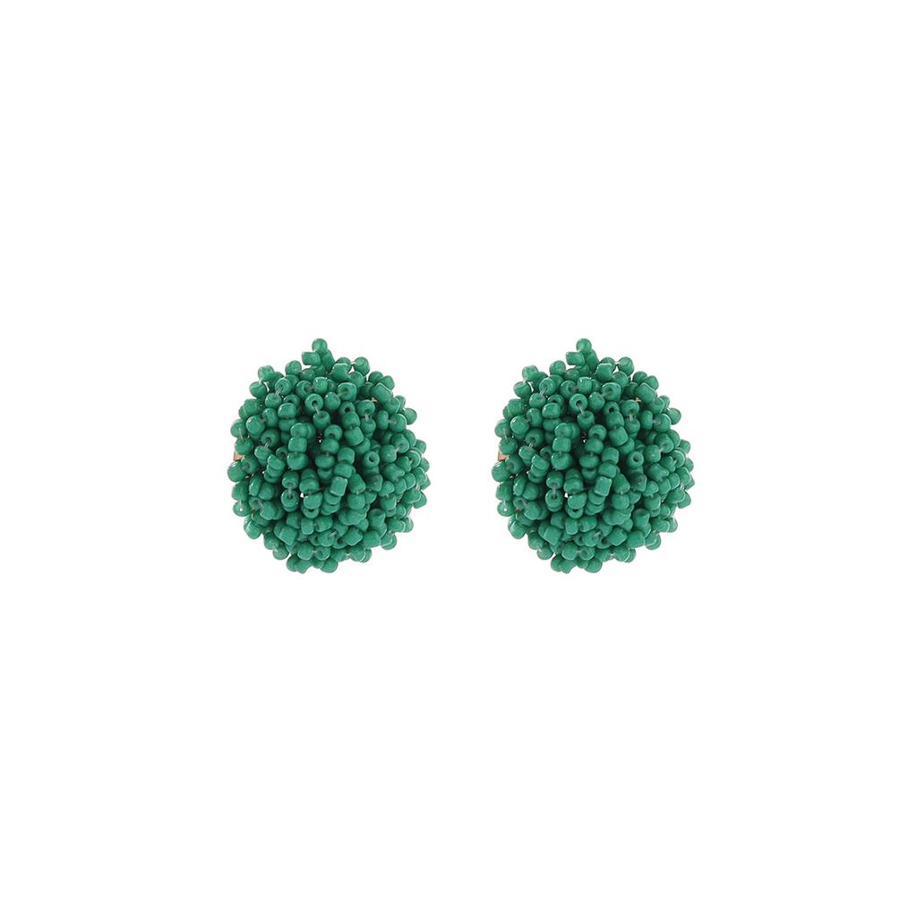 Summer Ethnic Style Bohemian Rice Bead Temperament Stud Earrings, Simple Niche Retro Handmade Earrings