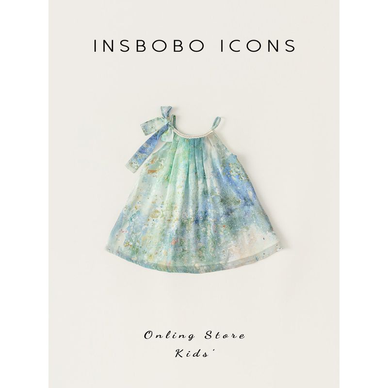 Insbobo Girl Princess Dress Sling Summer Wear Fashion
