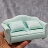 Living Room Sofa Set 1/12 Scale Wooden Base Cloth Covered Mini Furniture for Doll House Accessories and Collectibles