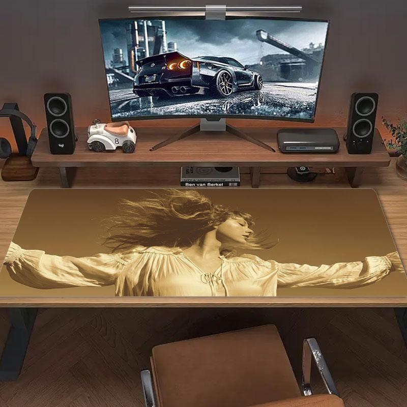 Taylor Swift Albums Large Size Mouse Pad Large Gaming Table Cushion Nonslip Laptop Tablet Big Mousepad Xxl Mat Mini Pc Playmat With Lock Edge