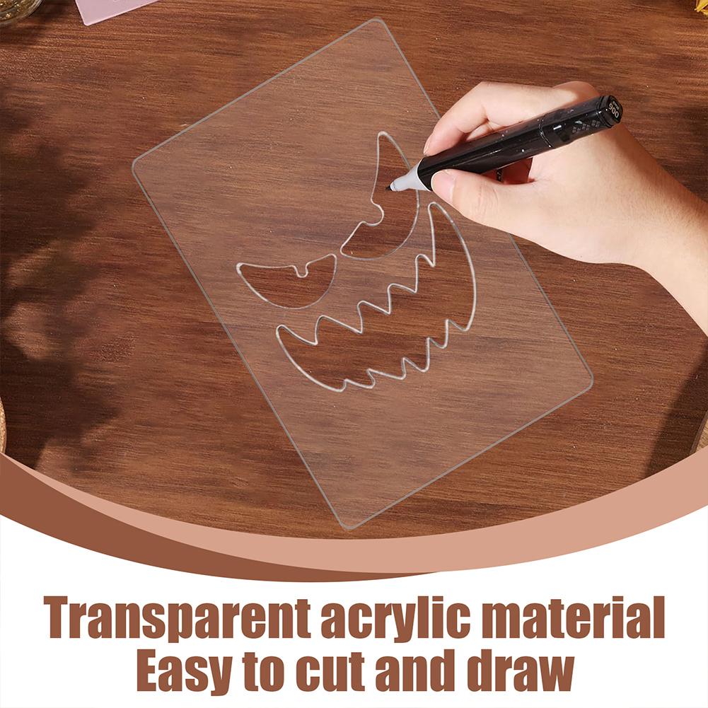 Halloween Pumpkin Ghost Bats Face Embossing Die Cuts Stencils Carving Stencils for DIY Pumpkin Carving Wood Walls Art Decor