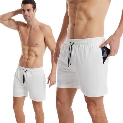 Herren Schnelltrocknende Stretch Freizeit Sportshorts - Unifarben, Sommer 2025, Vier-Wege-Stretch, Strandtauglich, Lockere Passform