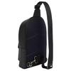 Coach West Pack 20 Metal Logo Zip Closure Coated Canvas Crossbody Chest Bag Small Men's Charcoal and Black