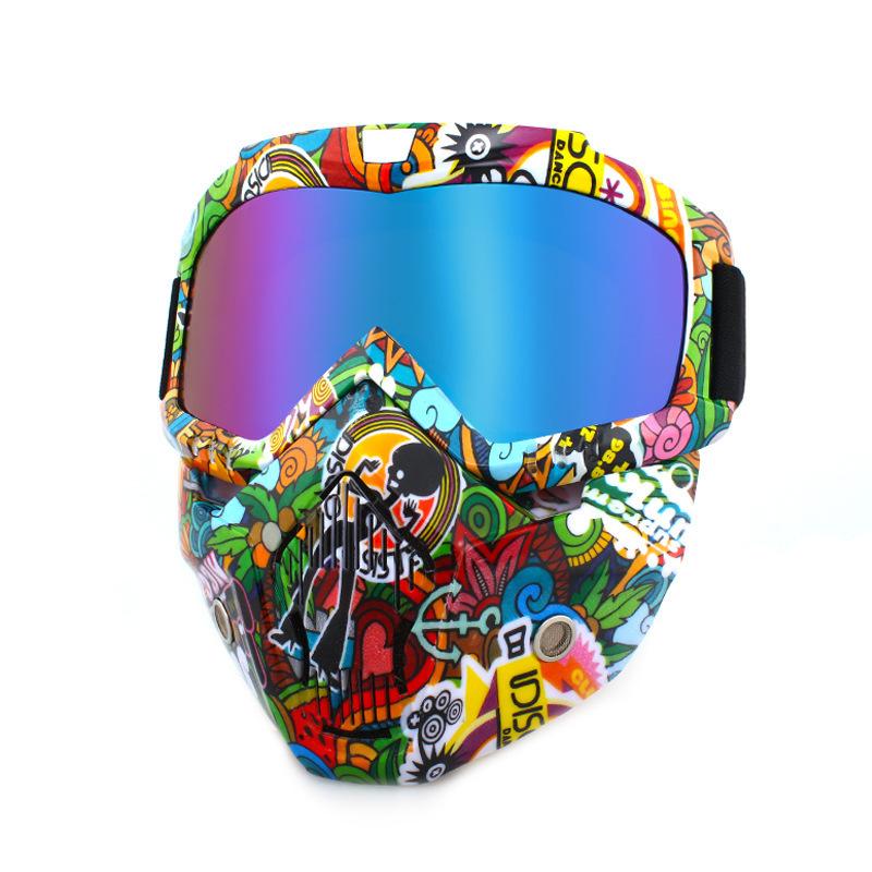 Retro face masks, goggles, off-road motorcycles, racing goggles, outdoor cycling glasses, skiing