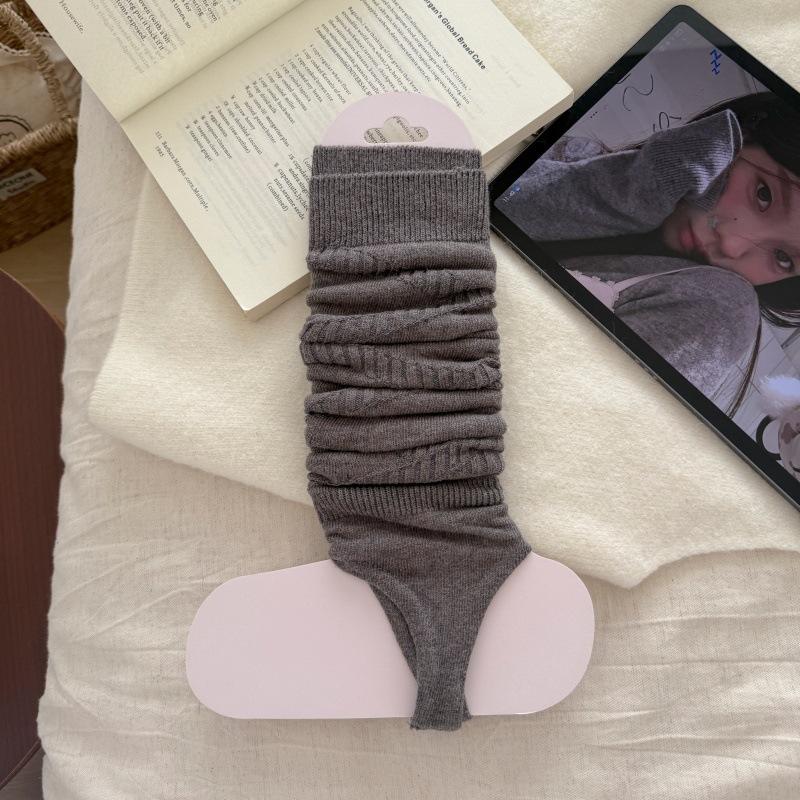 Winter and Autumn Thick-footed Socks, Ankle Socks, Stocking Sets, Women's Ballet-style Plain-colored Ankle Socks, Calf-length Stockings