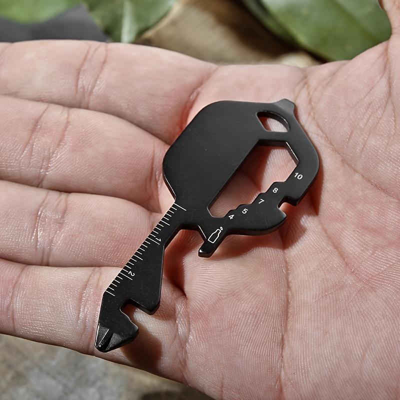 Stainless Steel Key Shaped Multitool Keychain Mini Multifunctional Screwdriver Bottle Opener Slotted Keychain Pocket Repair Tool 4