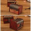 Vintage Treasure Chest Mini Trinket Box Portable Wooden Jewelry Box  Cosmetics Organizer