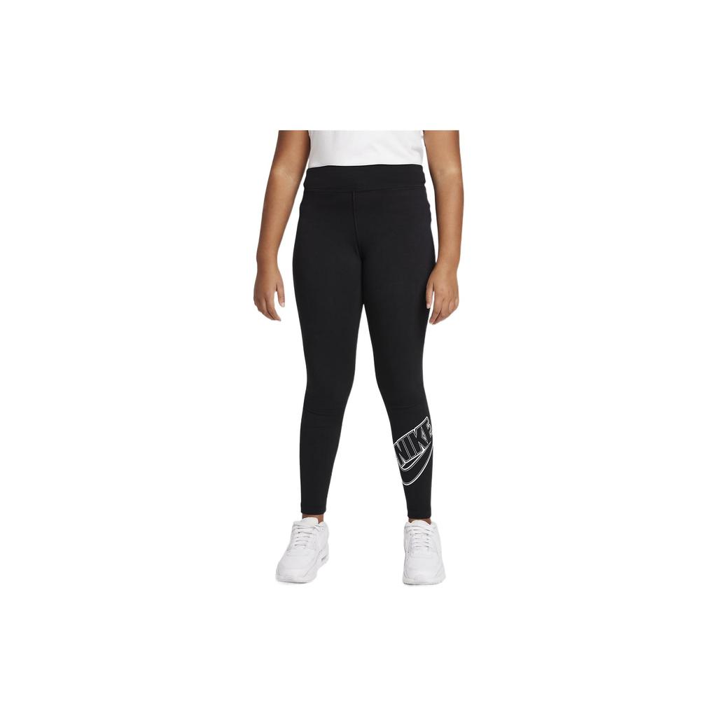 Nike Pantalones Deportivos de Punto Slim Fit con Estampado de Logotipo Grande para Niños Pantalones para Niños Negro DN1853-010