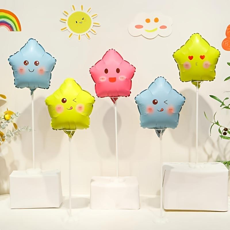 36 Cute Emoticon Star Balloons, 9.84in, Wear-resistant Aluminum Film, Suitable for Festivals, Injecting Joy Into Parties