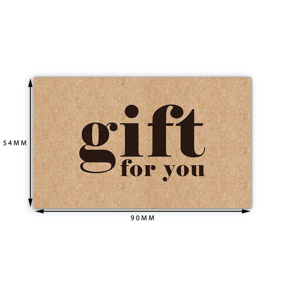 Online Retail Handmade Appreciation Labels "Gift For You" Cardstock Kraft Paper Greeting Cards