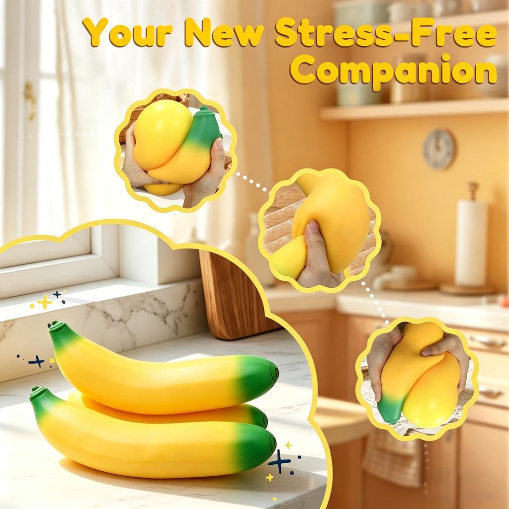 42cm Large Shaped Stress Toy Soft Squeezable Simulation Design for Relaxation and Sensory Play