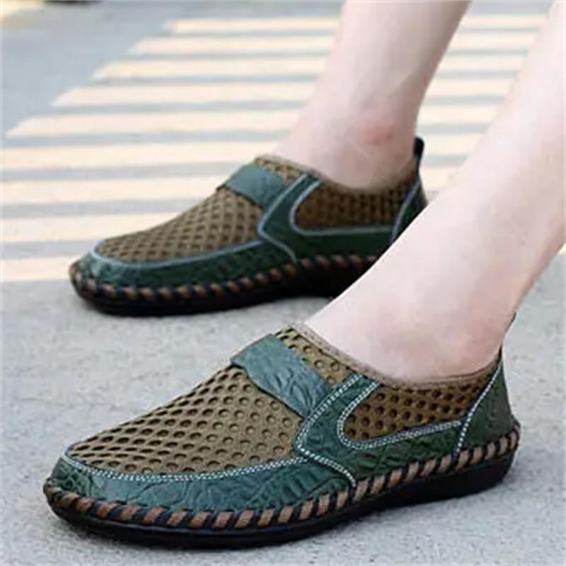 Fashion 2024 Spring/summer New Men's Large Size Mesh Breathable Mesh Cloth Shoes Plus Size Leisure Sports Light Walking Men's Shoes