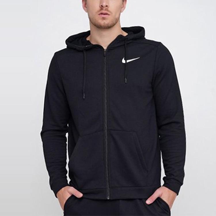 Nike Dri-Fit Quick-Dry Casual Sport Hooded Jacket Men Sportswear Black CJ4317-010