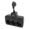 Power Socket with Independent   Multi Outlets Adapter 3 Way 2 Prong AC Grounding Outlet Extender
