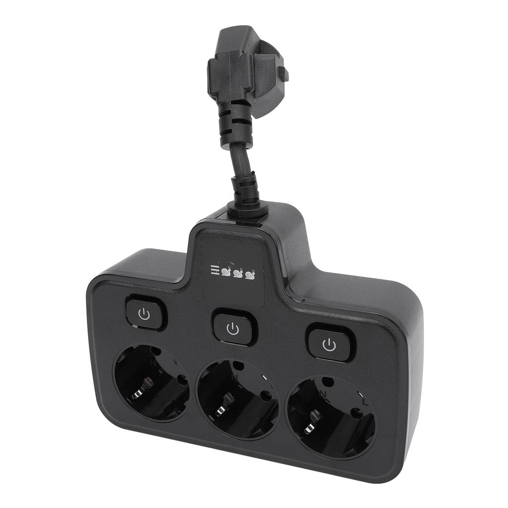 Power Socket with Independent   Multi Outlets Adapter 3 Way 2 Prong AC Grounding Outlet Extender
