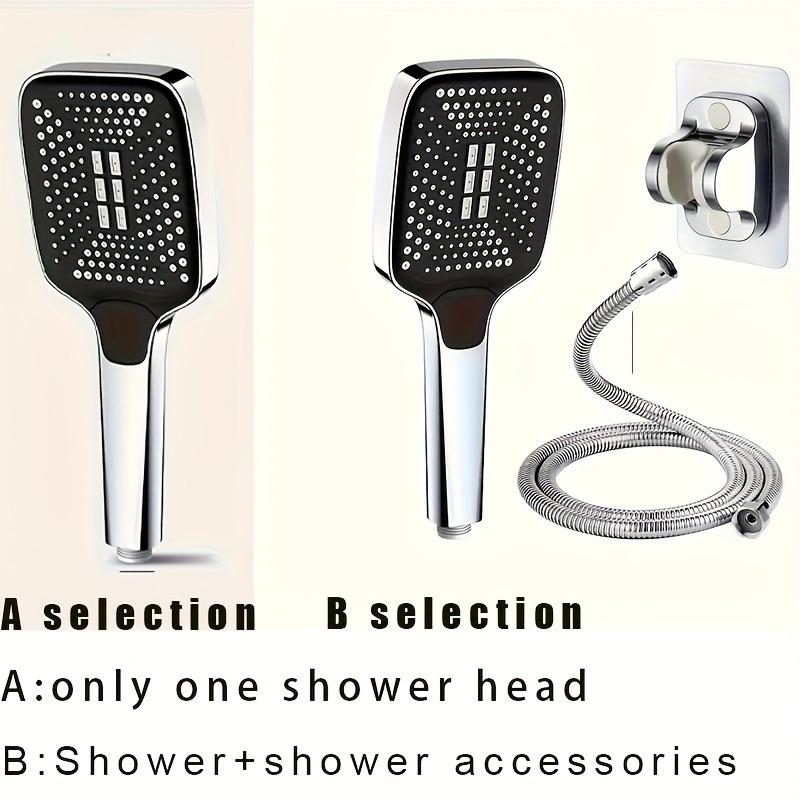 Chuveiro de botão quadrado super pressurizado bico grande chuveiro de chuva chuveiro de mão adequado para aquecedores de água domésticos