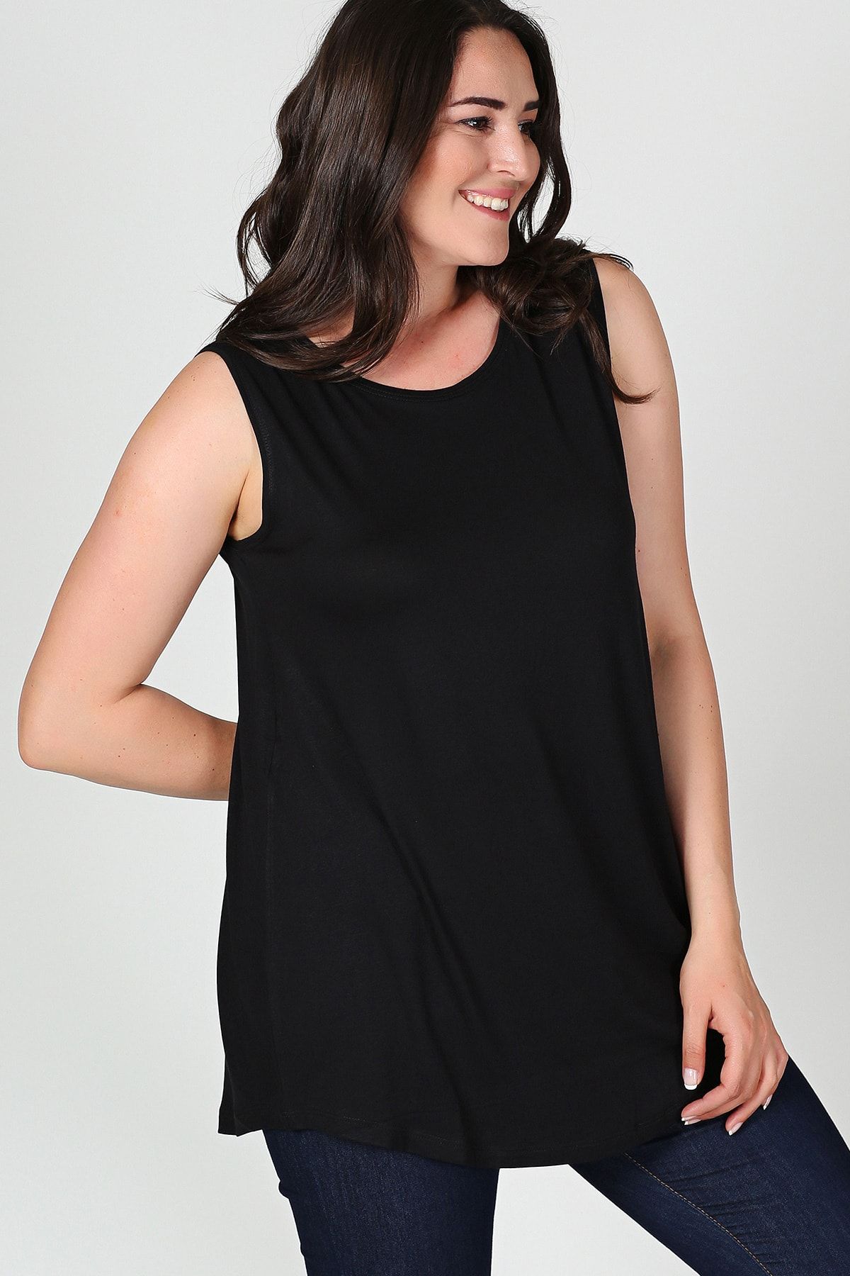 

Women s Big Size Blouse Plus Size Sleeveless Viscose Basic Blouse M/L