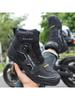 Rutschfeste Motorrad-Stiefel für Herren mit Gummisohle und Mikrofaser für Sport und Schutz