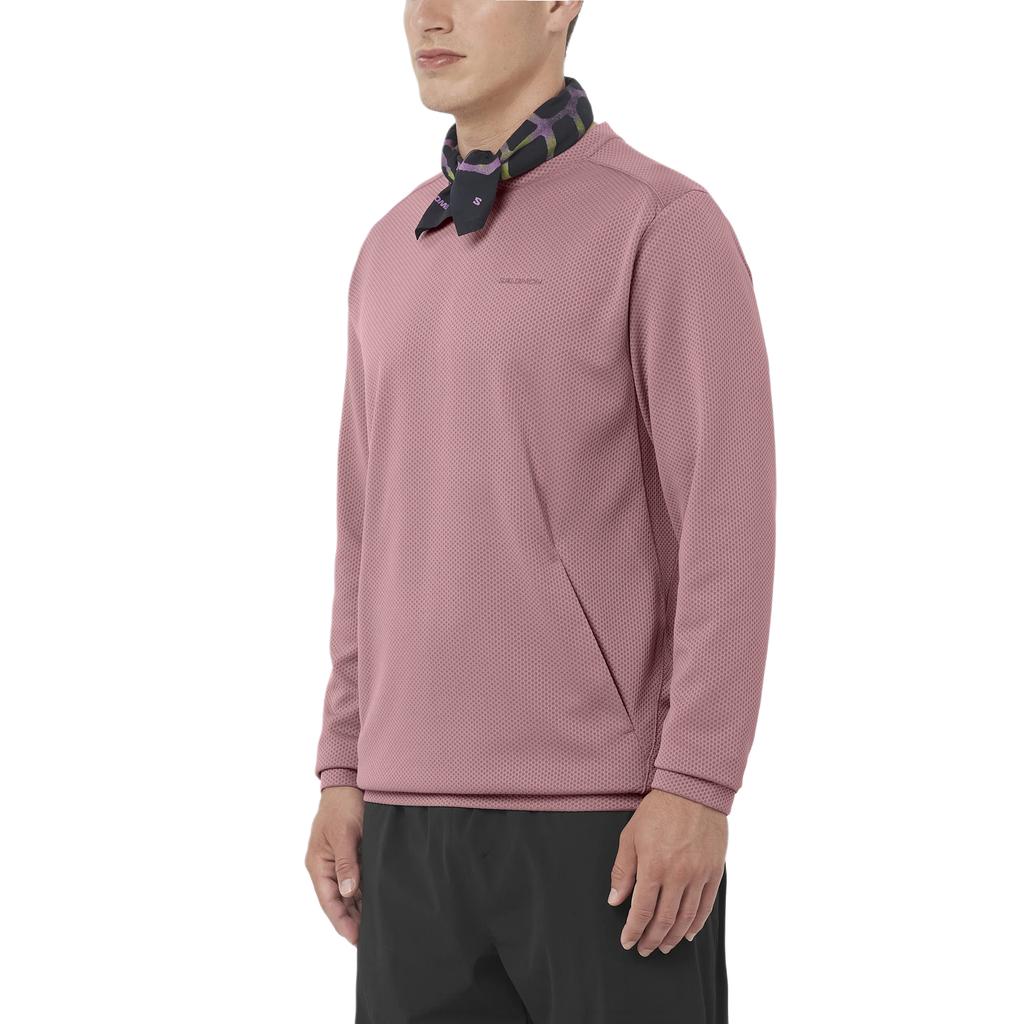 Salomon Motomesh Solid Round Neck Breathable High Elastic Warm Fleece Jacket Men jackets C27451