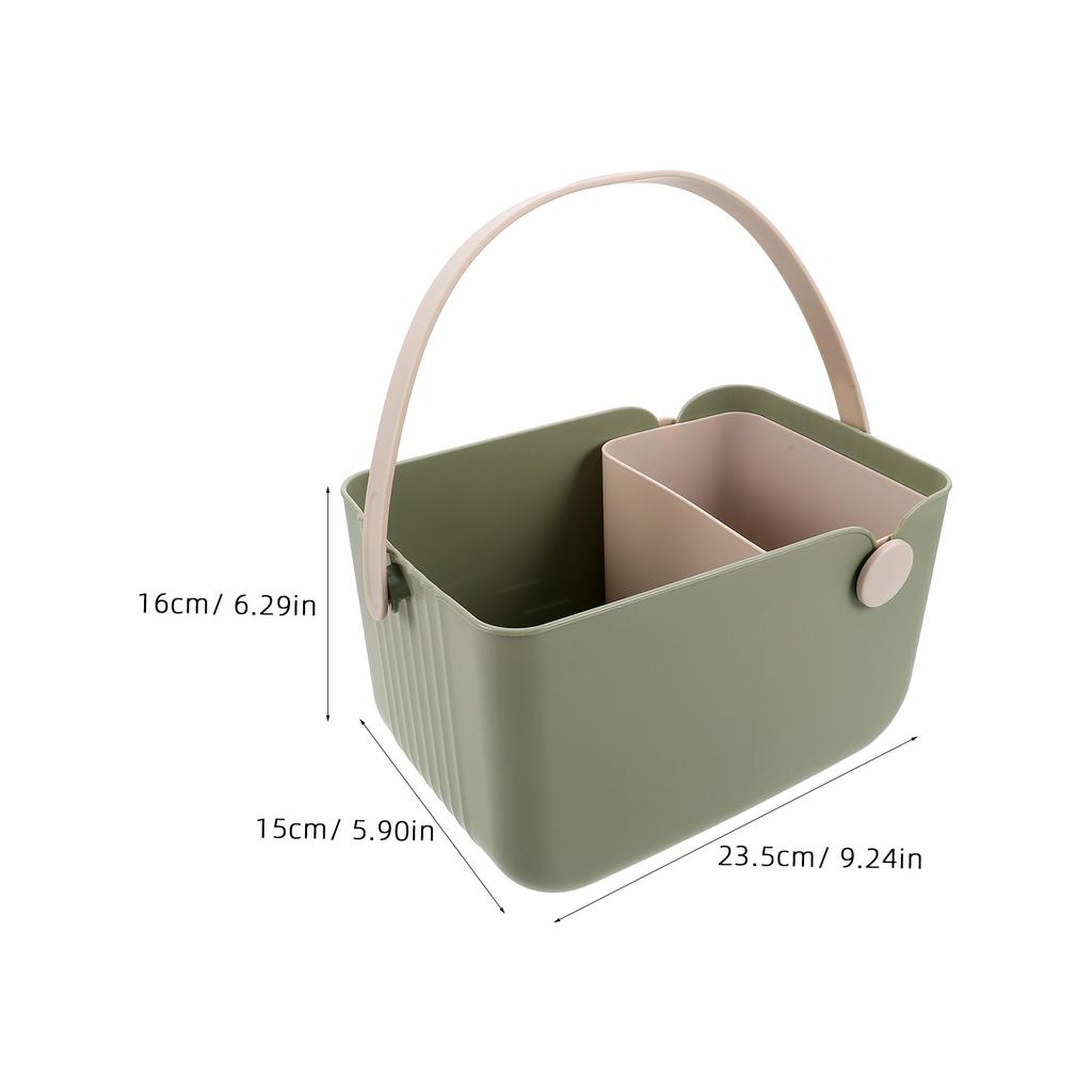 Nordic Style Plastic Bathroom Storage Basket with Handle Perforated Ventilation Design for Toiletries Cosmetics Vanity Kitchen