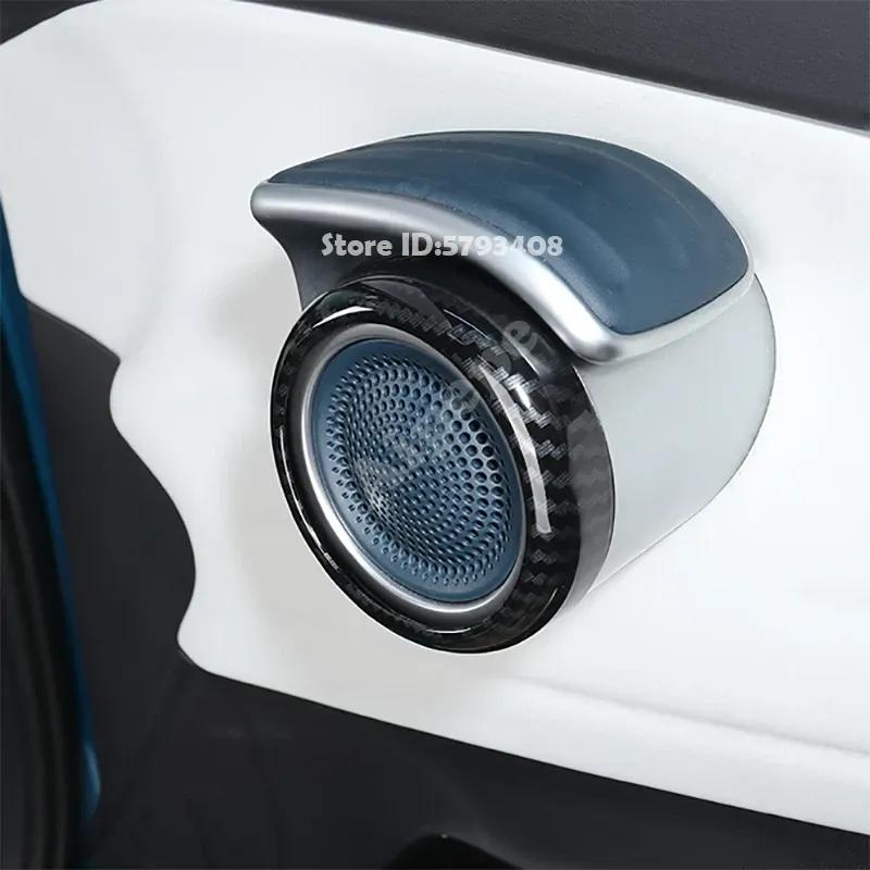 For BYD  ATTO 3 YUAN PLUS   ABS 4-door Speaker Ring Cover car door Audio Sound Frame Loudspeaker Sticker Trim
