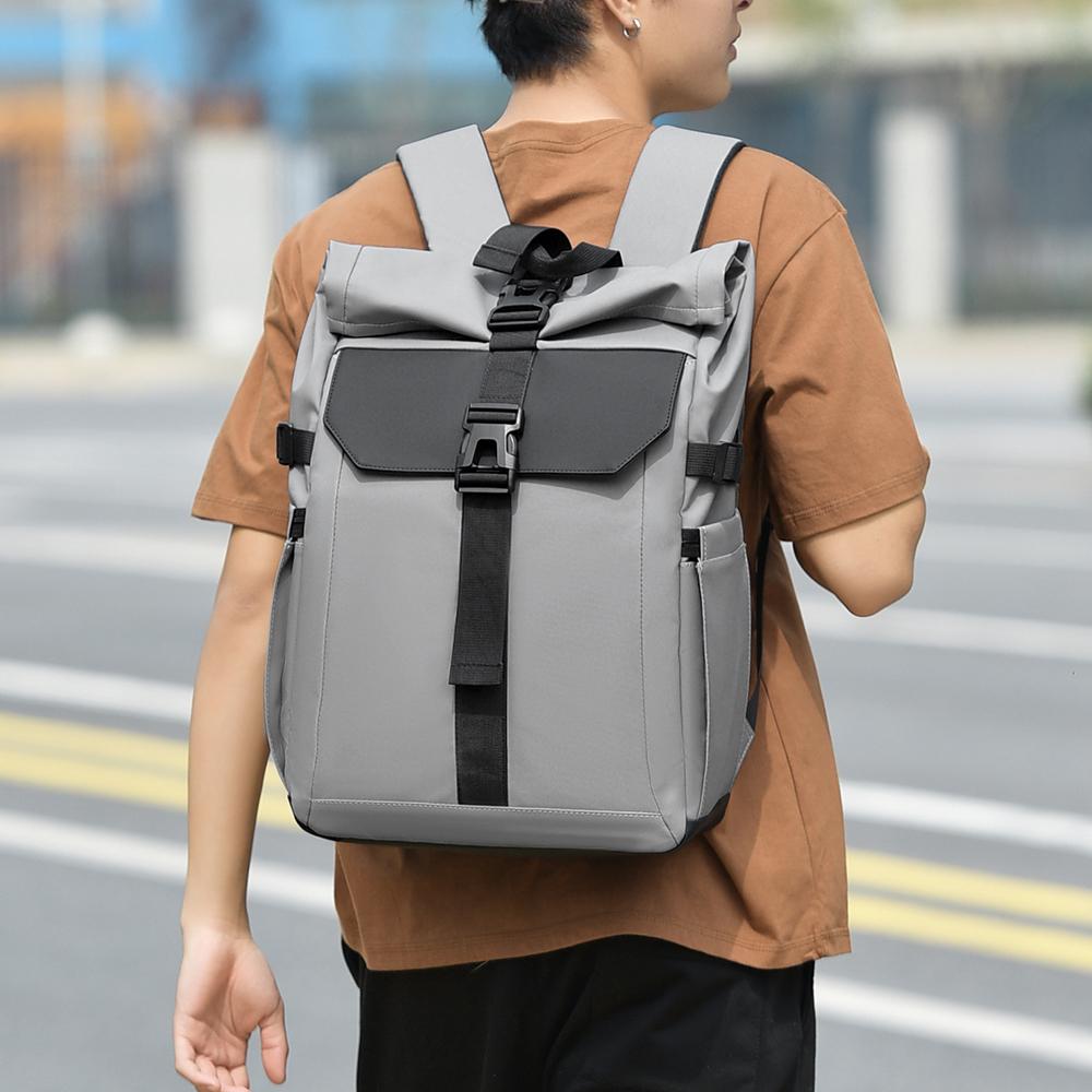 Men's Backpack Contrast Backpack Travel Bag